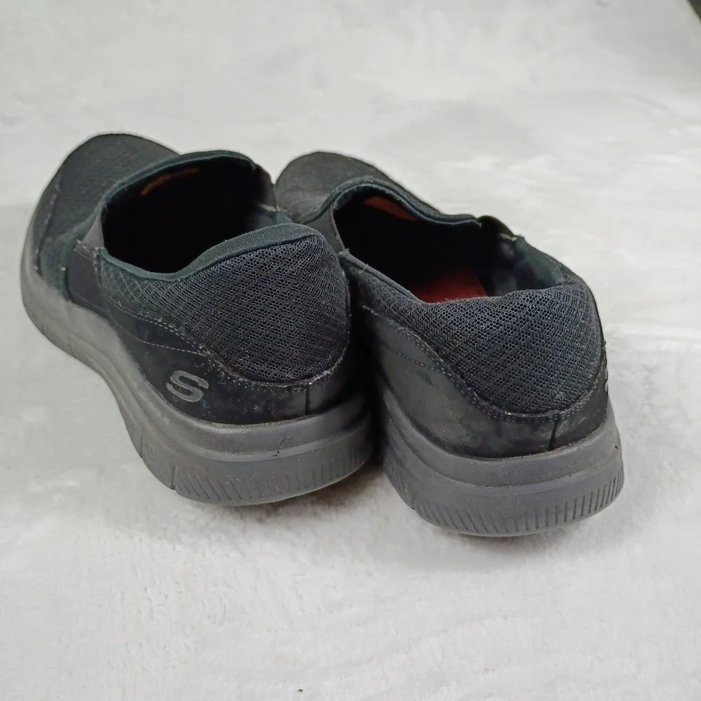 Skechers Work Shoes Mens Size 10‎ Black  Slip Resistant Relaxed Fit